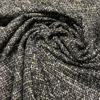 Woven and iridescent tweed fabric