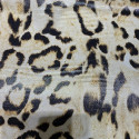 Panther print silk lamé fabric