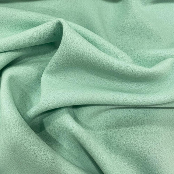 Tissu crêpe de laine 100% laine vert jade
