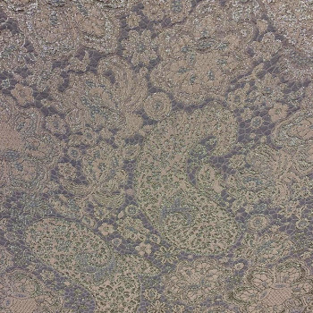 Parma purple floral print silk brocade fabric