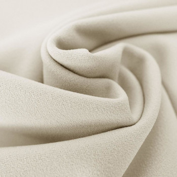 Tissu crêpe scuba ivoire