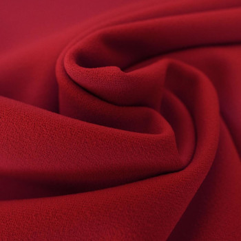 Tissu crêpe scuba rouge grenat