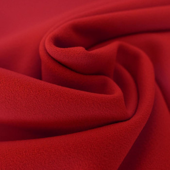 Red scuba crepe fabric
