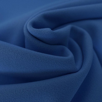 Indigo blue scuba crepe fabric