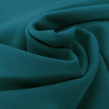 Turquoise blue scuba crepe fabric