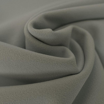 Grey scuba crepe fabric