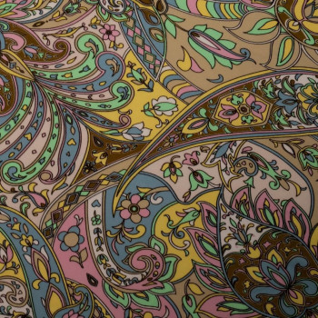 Paisley print scuba crepe fabric