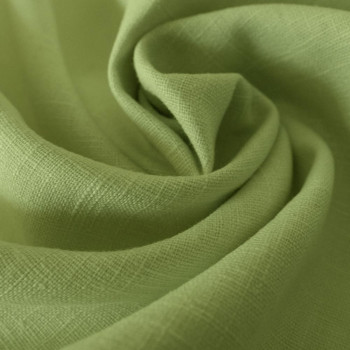Anise green 100% linen fabric