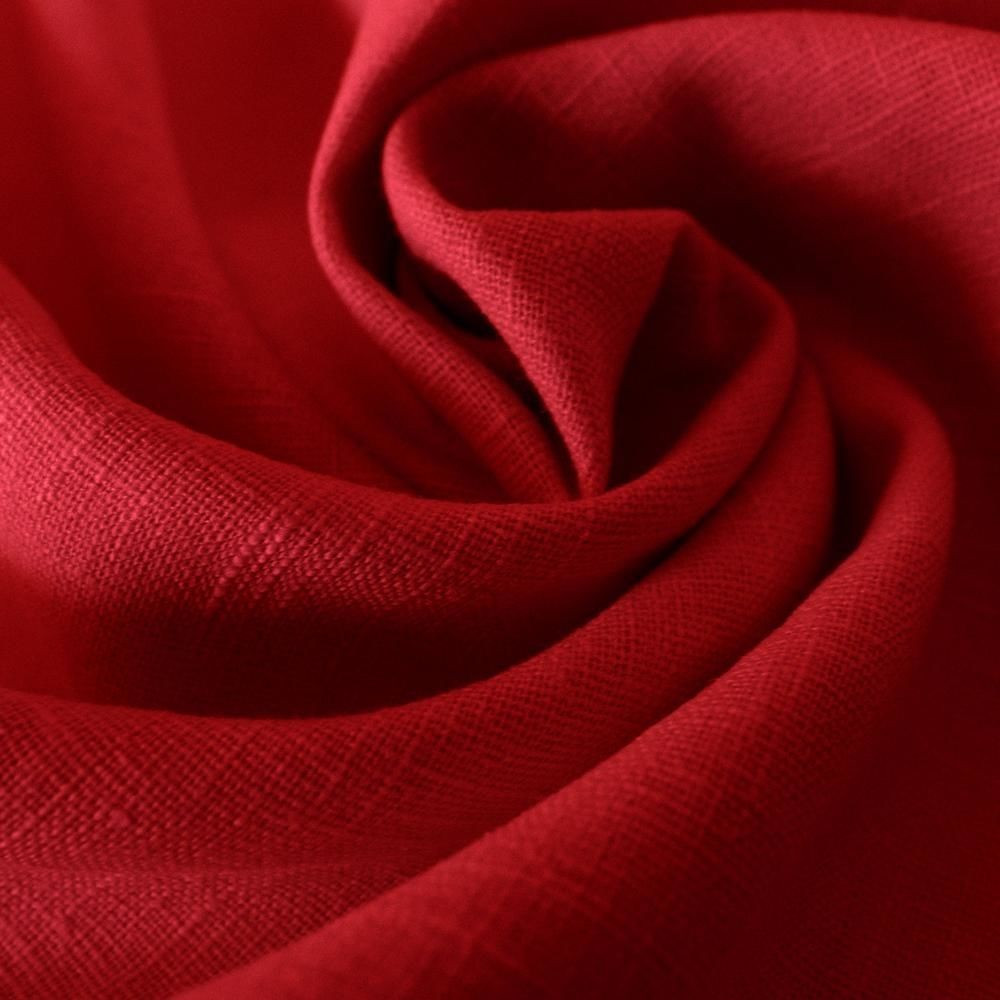 Red 100% linen fabric — Tissus Ligne