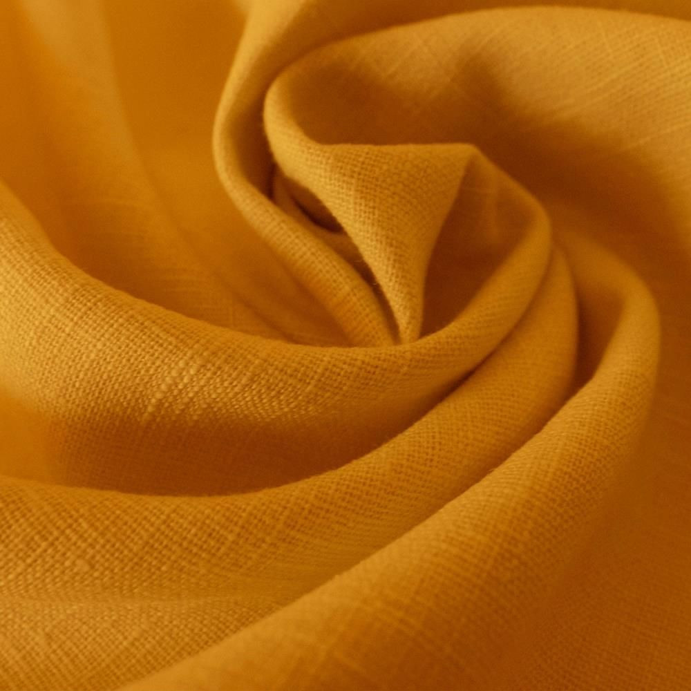Orange 100 linen fabric