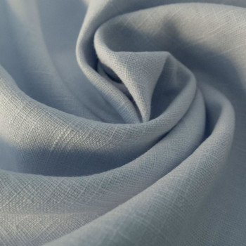 Sky blue 100% linen fabric