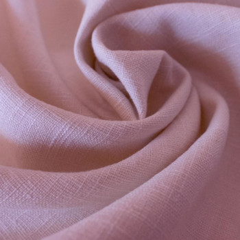 Pink 100% linen fabric