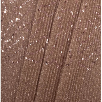 Rose gold pleated sequins fabric
