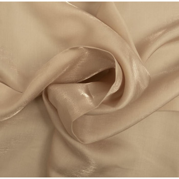 Ivory iridescent satin fabric