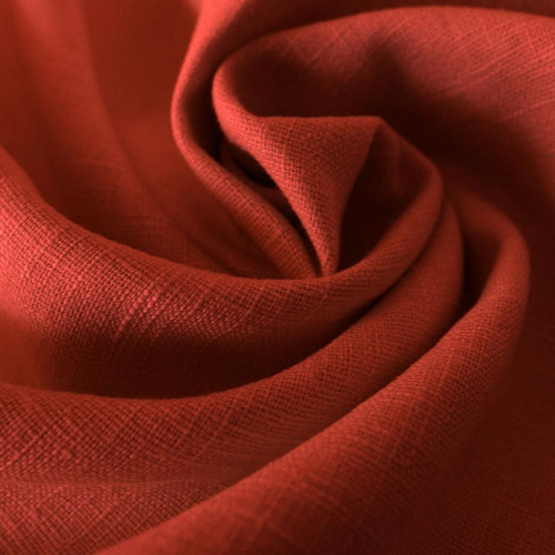 Tomette rust 100% linen fabric