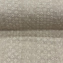 Beige embroidered linen fabric