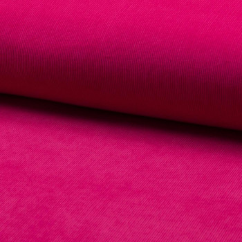 Tissu velours côtelé 100% coton fuchsia