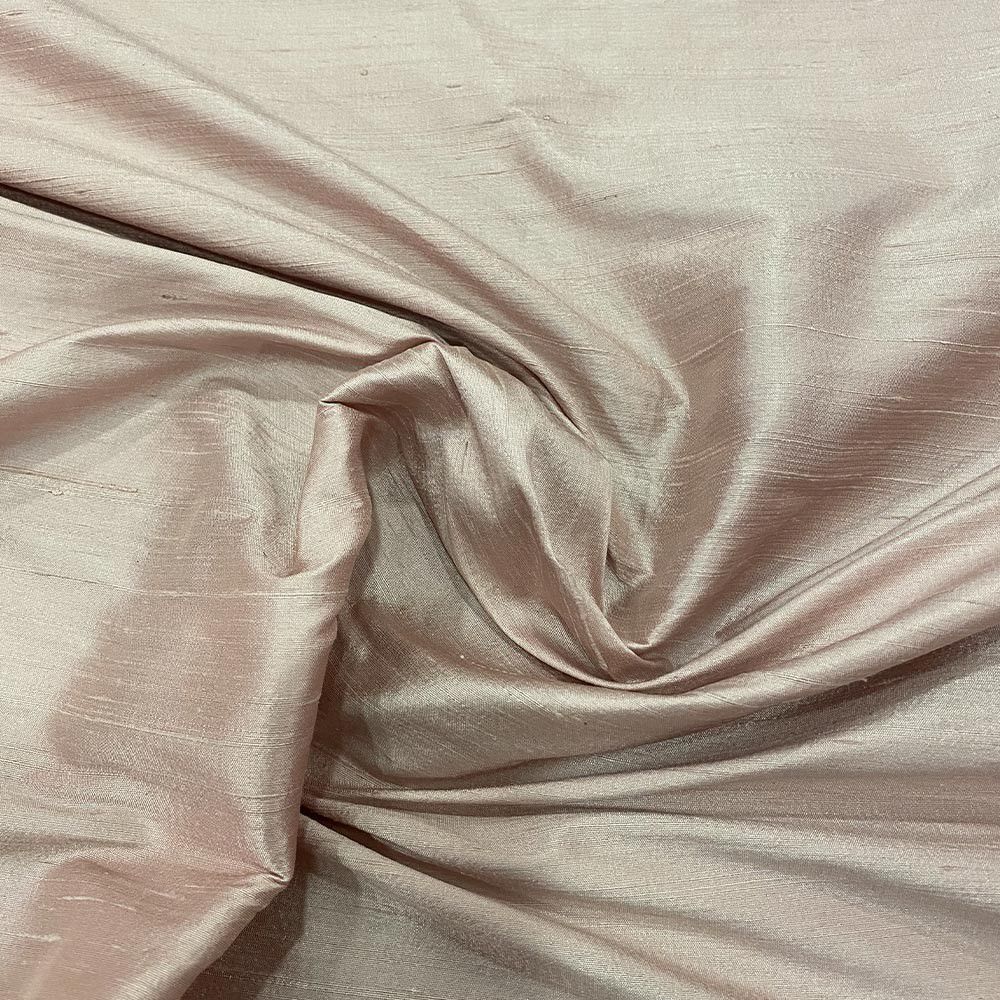 100% silk slub dupion fabric pink