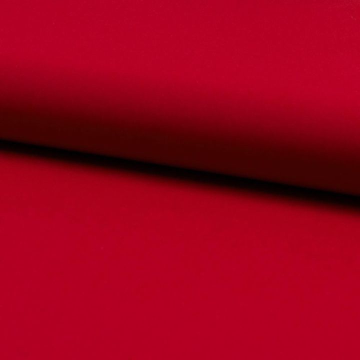 Tissu popeline 100% coton uni rouge