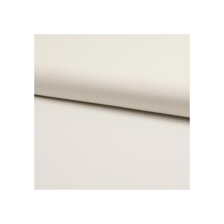 Tissu popeline 100% coton uni blanc écru