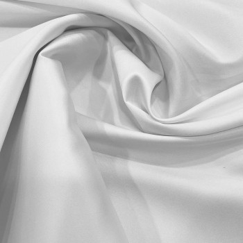 Mikado soft optic white silk fabric