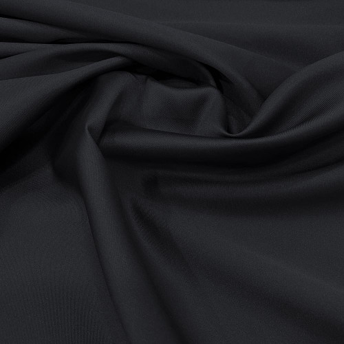 Mikado soft navy blue silk fabric