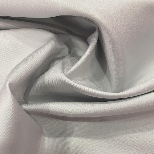 Mikado soft pearl grey silk fabric