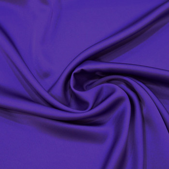 Purple satin cady crepe fabric