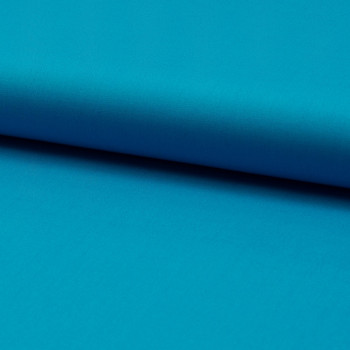 Tissu popeline 100% coton uni bleu turquoise