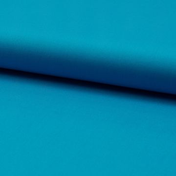 Tissu popeline 100% coton uni bleu turquoise