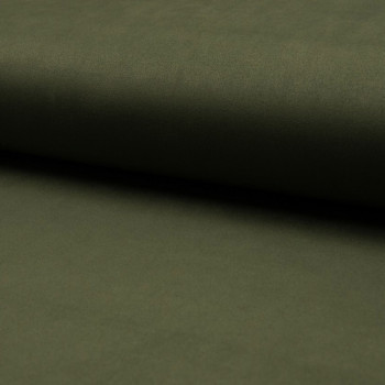 Khaki green heavy scuba suede fabric