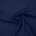 Light navy blue satin-back cady crepe fabric
