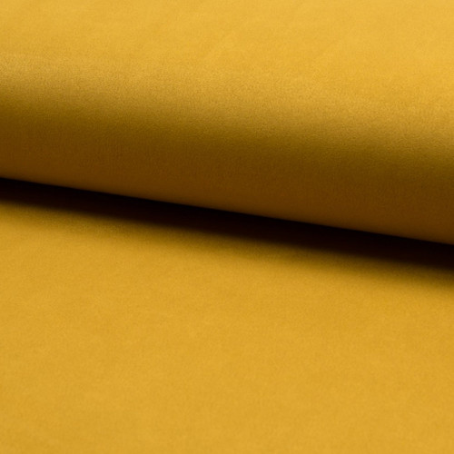 Ocher yellow heavy scuba suede fabric