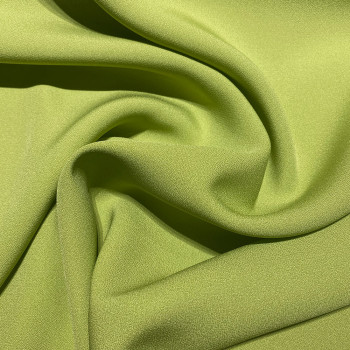Anise green satin-back cady crepe fabric