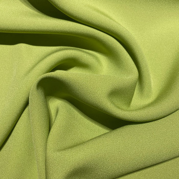 Anise green satin cady crepe fabric