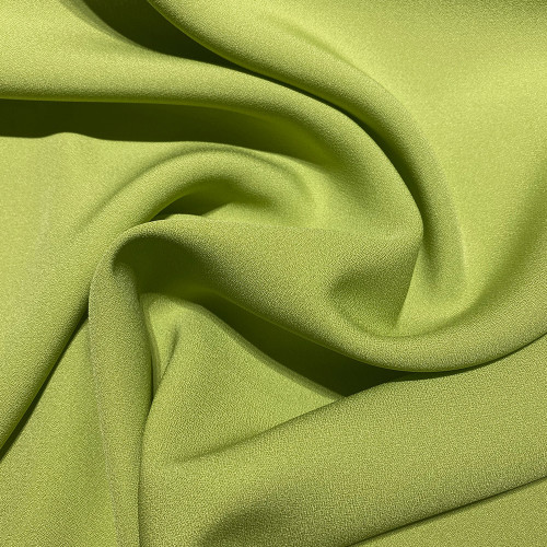 Tissu caddy crêpe envers satin vert anis