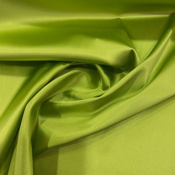 Anise green stretch satin-back crepe cady fabric