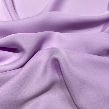 Tissu crêpe de soie fluide violet parme