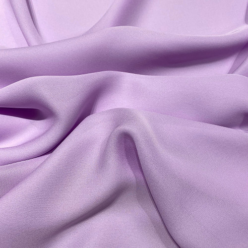 Parma purple fluid silk crepe dobby fabric