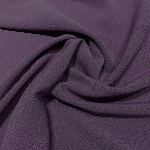 Eggplant purple double crepe fabric