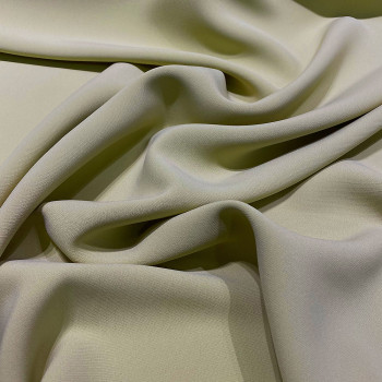 Lime green double crepe fabric