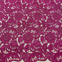 Chemical lace guipure fabric fuchsia