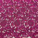 Tissu guipure fuchsia