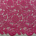 Chemical lace guipure fabric indian pink