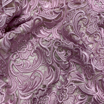 Chemical lace guipure fabric parma purple