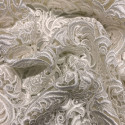 Chemical lace guipure fabric ivory