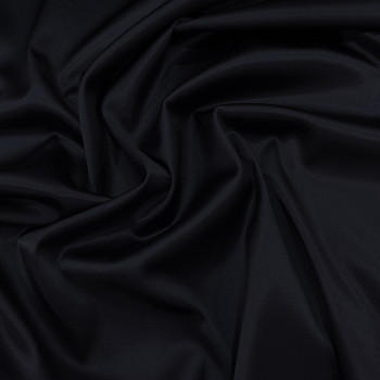 Navy blue stretch satin-back crepe cady fabric