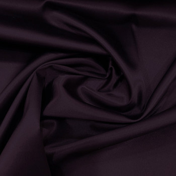 Tissu caddy crêpe envers satin stretch violet prune