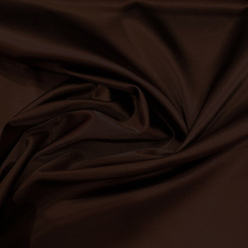 Brown stretch satin crepe caddy fabric