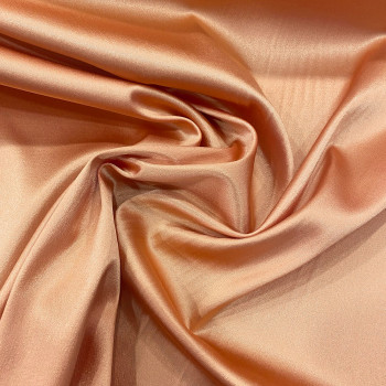 Tissu caddy crêpe envers satin stretch rose abricot